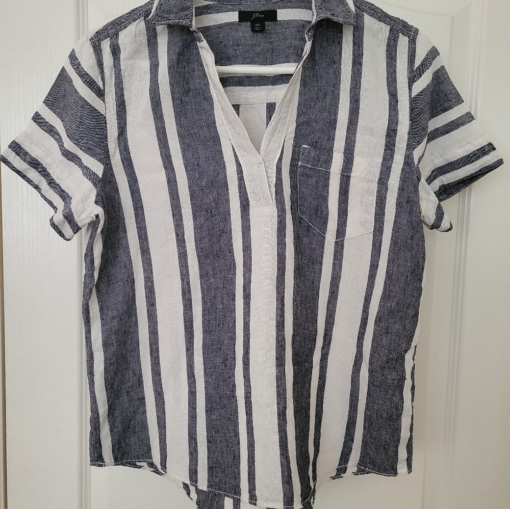 JCrew linen pop over